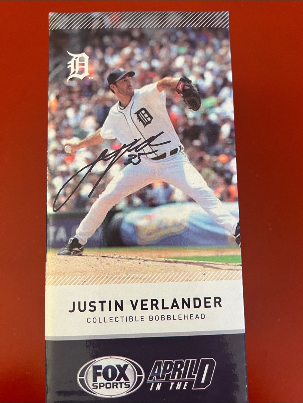 Justin Verlander Collectible Bobblehead - White Detroit Tigers Uniform NIB